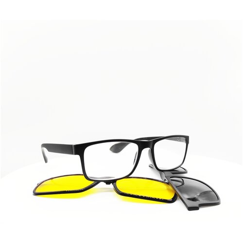 Готовые очки +1.75 с накладками, поляризацией, UV защитой очки для чтения/очки для близи/очки для дали/очки +/очки -/водительские/желтые очки
