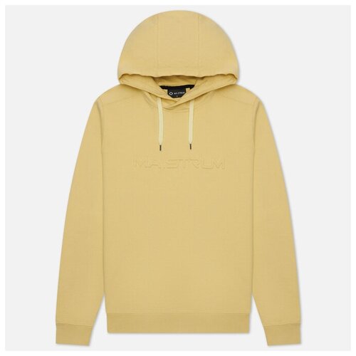 фото Мужская толстовка ma.strum embossed logo overhead hoodie жёлтый , размер xl