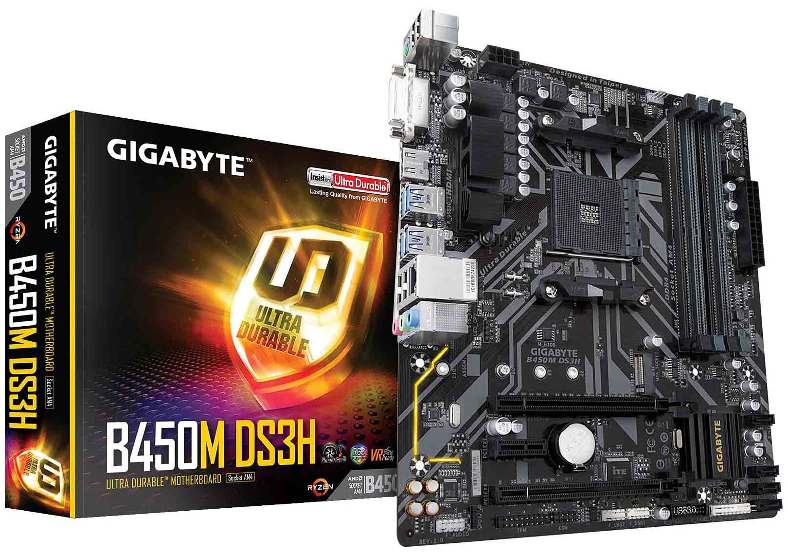 Материнская плата GIGABYTE B450M DS3H (rev. 1.0)