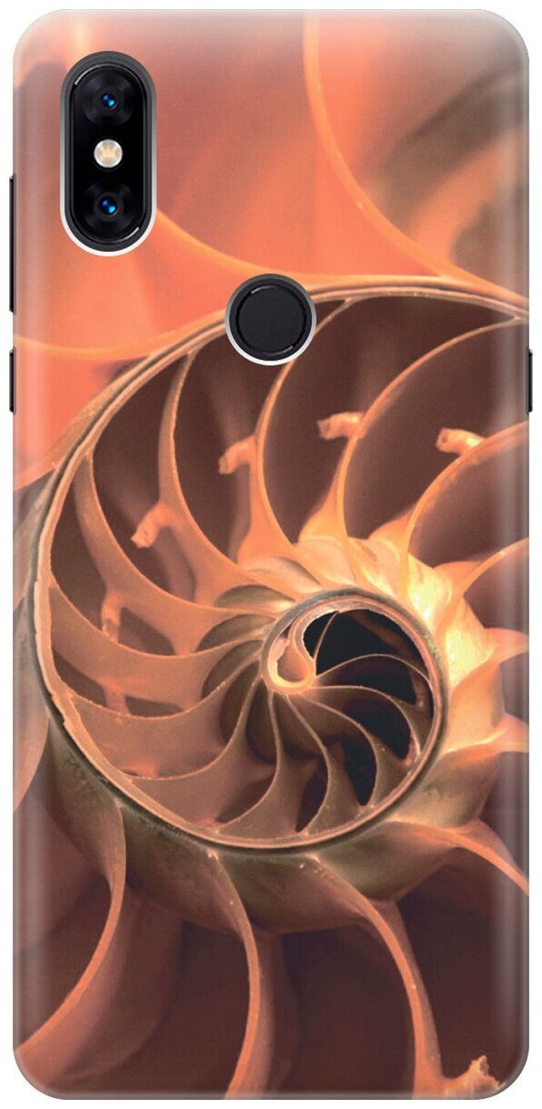 Силиконовый чехол Оранжевая спираль на Xiaomi Mi Mix 3 / Сяоми Ми Микс 3