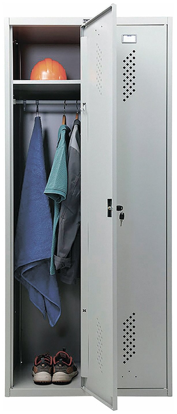 Шкаф металлический для одежды практик "LS-21-80", двухсекционный, 1830х813х500 мм