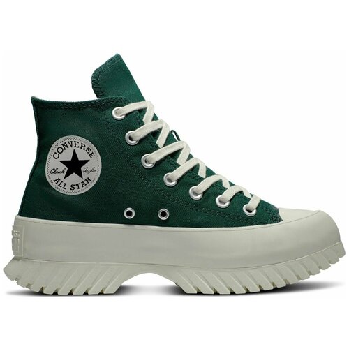 фото Кеды converse chuck taylor all star, демисезон/лето, высокие, размер 9.5us (41eu), зеленый