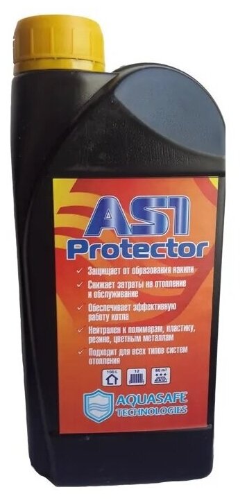 AST Protector AS1, реагент для защиты теплообменных и котельных систем от накипных отложений, 1 л - фотография № 1