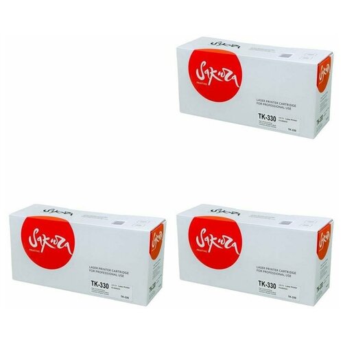 Sakura Картриджи комплектом совместимые Сакура Sakura SATK330-3PK TK-330 черный 3 упаковки [выгода 3%] 60K