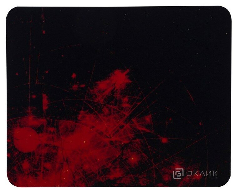 Коврик для мыши Oklick OK-F0252, 250x200x3мм, рисунок красные частицы