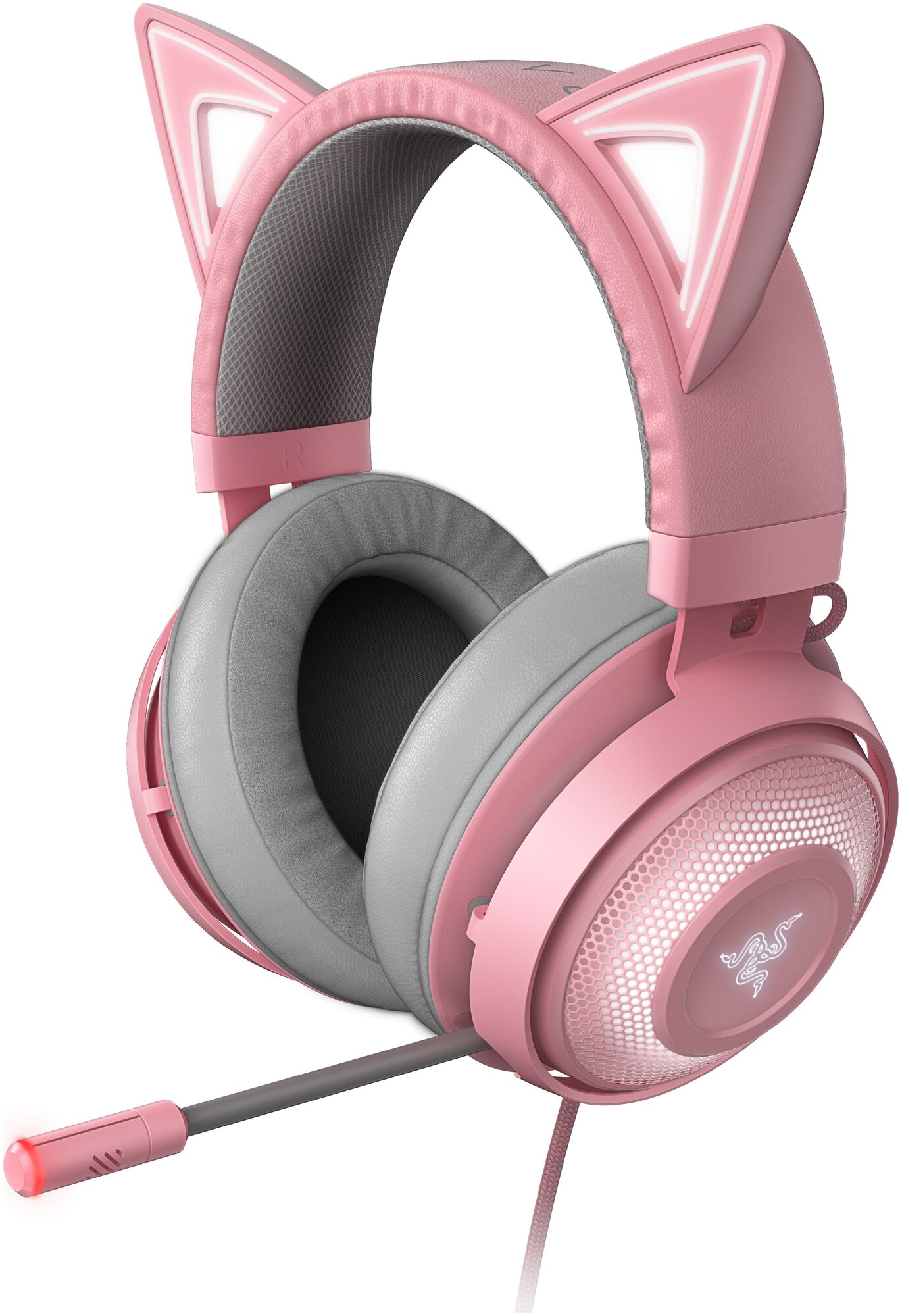 Гарнитура игровая RAZER Kraken Kitty Ed. - Quartz, черный [rz04-02980200-r3m1] - фото №1