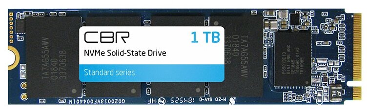 CBR Ssd-001tb-m.2-st22, Внутренний SSD-накопитель, серия "Standard", 1024 GB, M.2 2280, PCIe 3.0 x4,