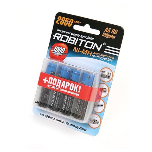 Аккумулятор AA - Robiton 2850 mAh 2850MHAA-4/box BL4 (4 штуки) MH2850AA