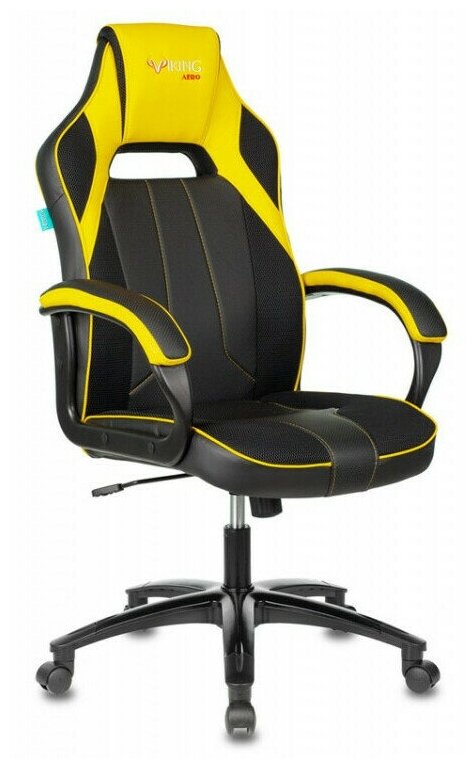 Игровое кресло Бюрократ Viking 2 AERO Yellow (VIKING 2 AERO YELLOW) - фотография № 1