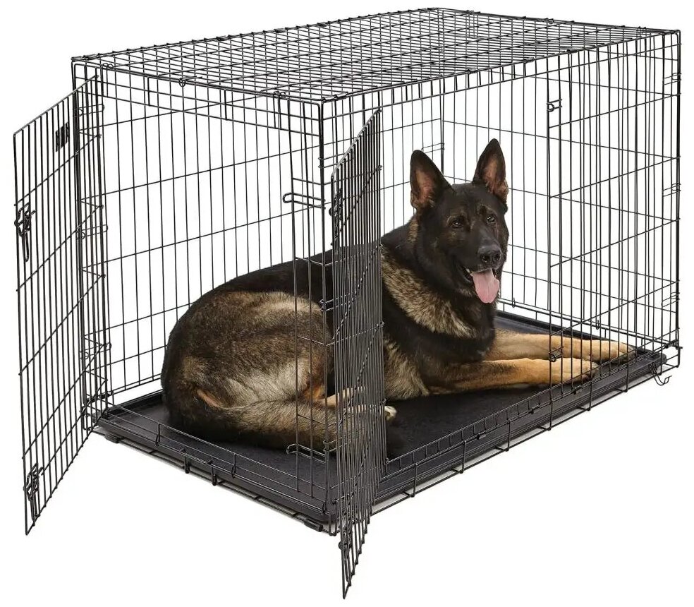 Клетка MidWest iCrate для собак 122х76х84h см, 1 дверь, черная - фотография № 7