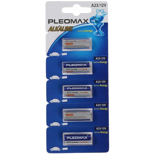 Батарейка алкалиновая Pleomax, A23 (MN21)-5BL, 12В, блистер, 5 шт. Pleomax 824035