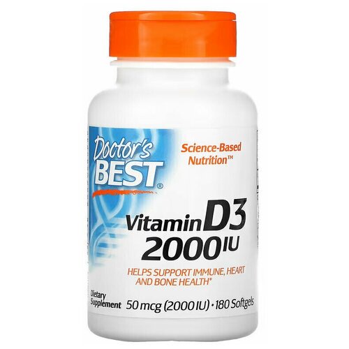 Doctor's Best Vitamin D3 2000 IU 180 капсул