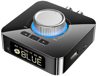 Адаптер Bluetooth Transmitter / Reciever Трансмиттер / Ресивер (Приемник / Передатчик аудио) 3.5 jack ( aux ), RCA, MicroSD ( TF ), USB Flash TUBON M5