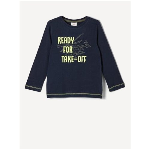 Джемпер для мальчиков, s.Oliver, артикул: 404.10.109.12.130.2104237, цвет: темно-синий (5952), размер: 116/122