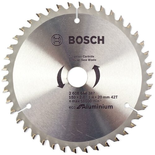 Диск пильный BOSCH ECO ALU/Multi 150x20/16-42T