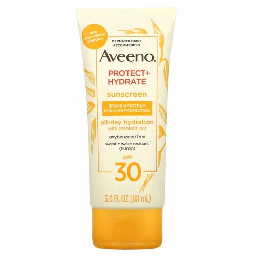 Aveeno, Солнцезащитное средство для защиты и увлажнения, SPF 30, 88 мл