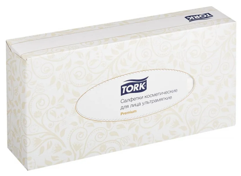 Tork салфетки косметические для лица ультрамягкие (Система F1) Premium, 2 слоя, 100шт в упаковке, 4 упаковки, белые, 120380 - фотография № 3