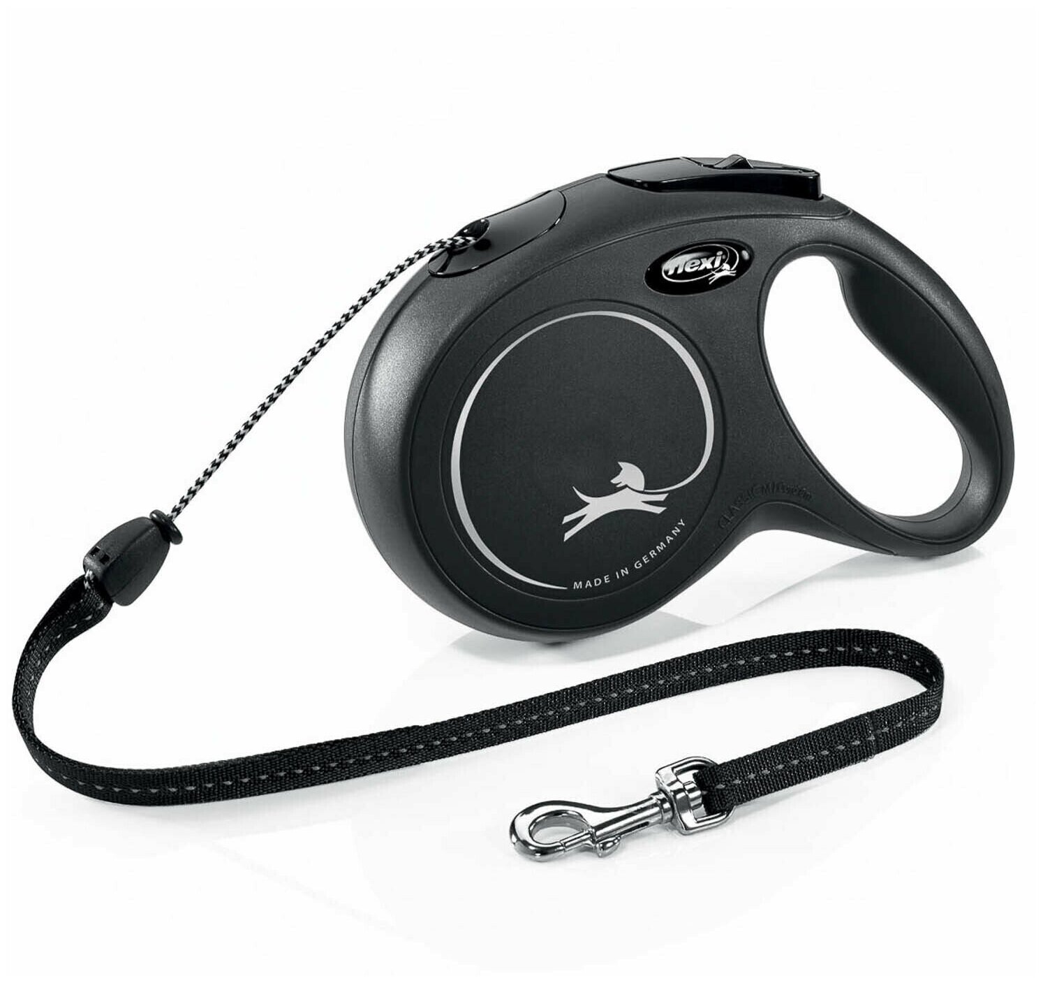 Поводок-рулетка Flexi New CLASSIC М, 8 м, 20 кг, черный