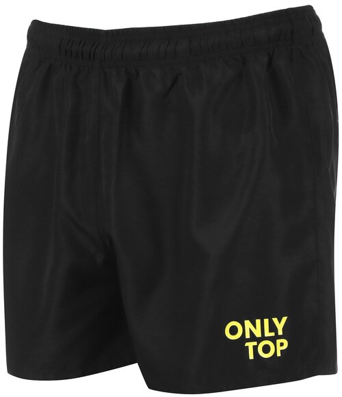 Шорты спортивные ONLYTOP unisex black, размер 48