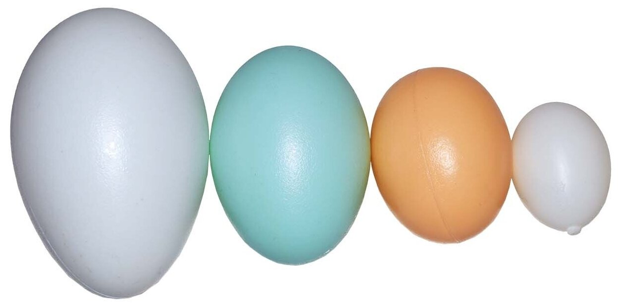 Пластиковое подменное гусиное яйцо - 3 штуки - фотография № 2
