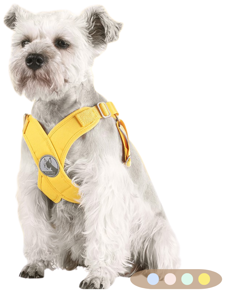 Шлейка для собак мелких и средних пород CROSSFIT анатомическая, р-р М (ОГ 43-54 см), цвет жёлтый лимон - фотография № 3