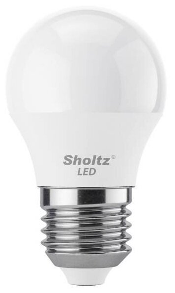 Комплект из 3 светодиодных энергосберегающих ламп Sholtz шар G45 9Вт E27 4000К 220В пластик (Шольц) LEB3049T