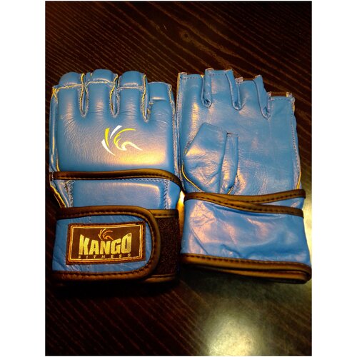 Перчатки для рукопашного боя Kango Fitness 8100-a, синие, размер S перчатки для рукопашного боя kango fitness 8100 a синие размер s