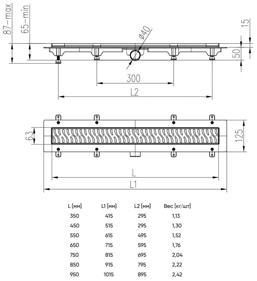 Лоток для душа MCH 650 Klasik/Floor CH650KN - фотография № 2