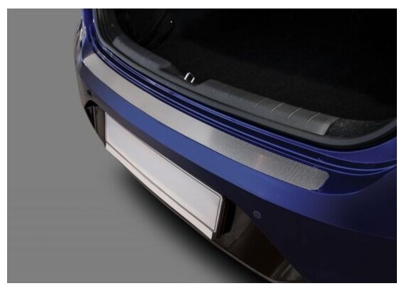 Накладка на задний бампер Rival для Hyundai Elantra AD рестайлинг 2019-н в нерж сталь NB23141