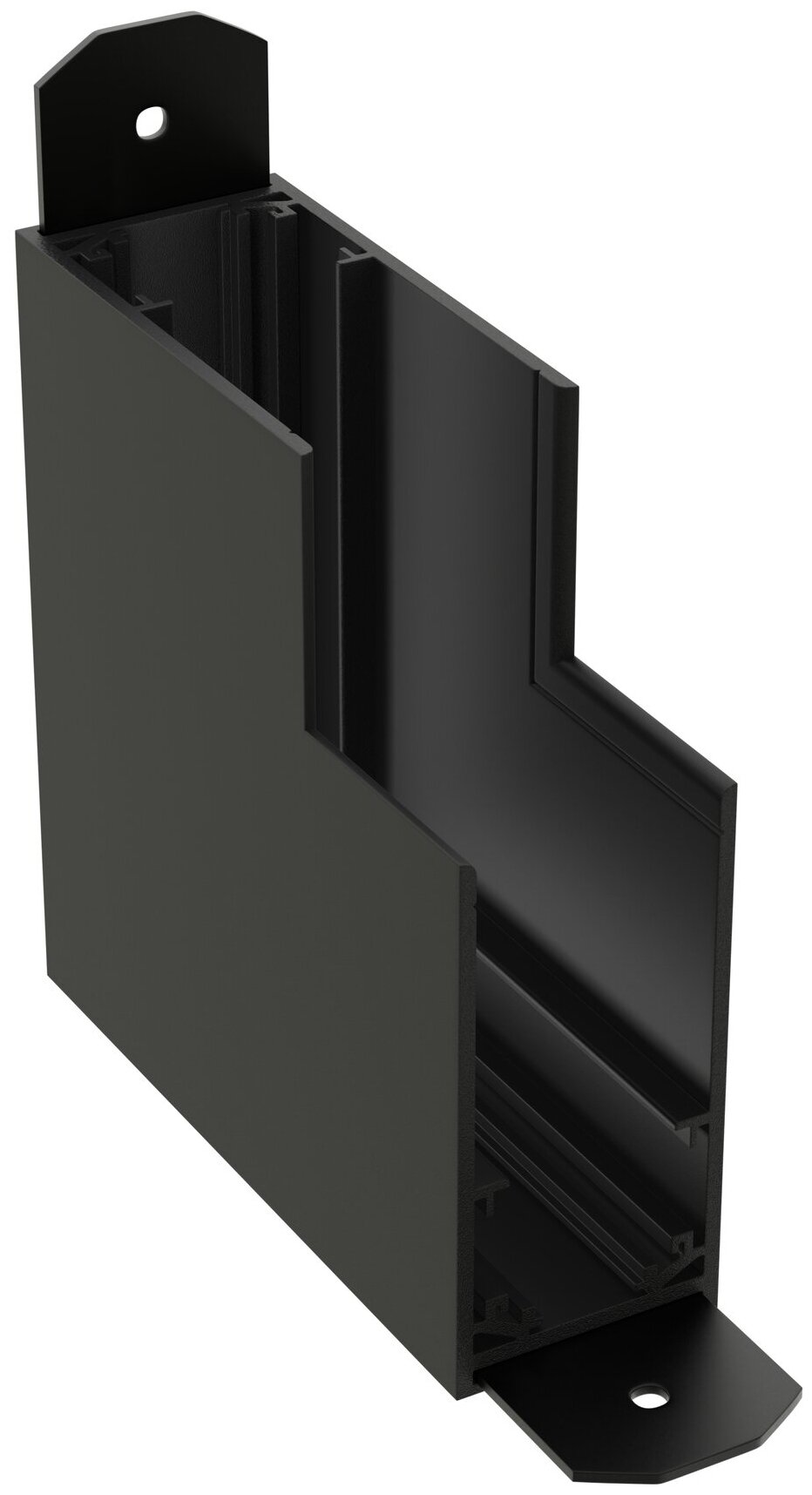 Угловой трековый соединитель потолок-стена S20 Чёрный PC | 60х60mm