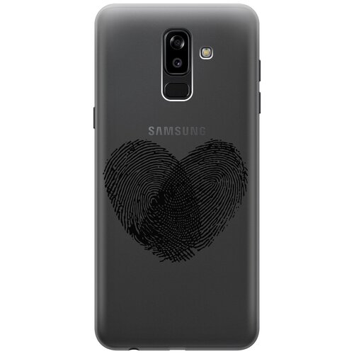 Силиконовый чехол с принтом Lovely Fingerprints для Samsung Galaxy J8 / Самсунг Джей 8 силиконовый чехол с принтом coffee cardiogram для samsung galaxy j8 самсунг джей 8