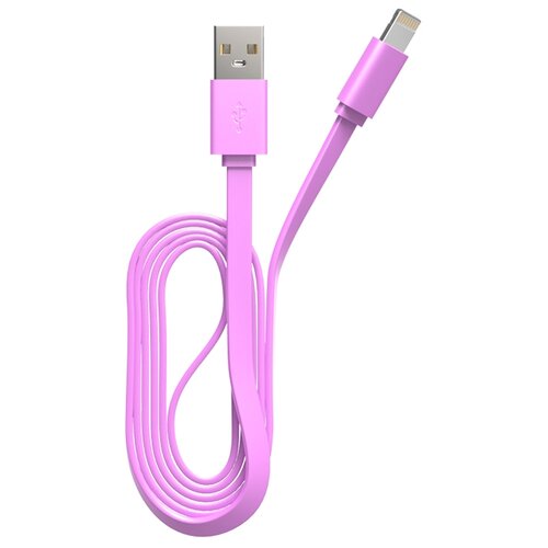 Кабель MAXVI USB - Lightning (MC-03F), 1 м, 1 шт., фиолетовый кабель maxvi mc 03f purple usb a lightning 2a