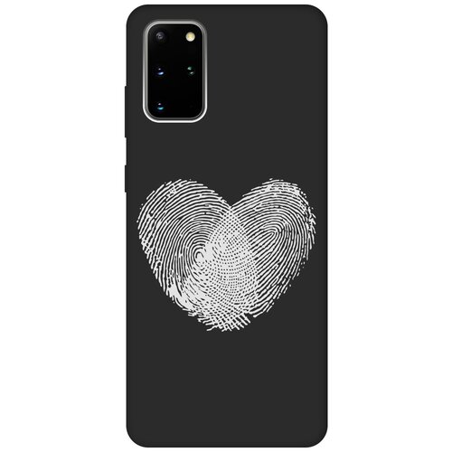 Матовый чехол Lovely Fingerprints W для Samsung Galaxy S20+ / Самсунг С20 Плюс с 3D эффектом черный матовый чехол snowboarding w для samsung galaxy s20 самсунг с20 плюс с 3d эффектом черный