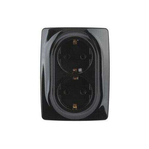 Розетка ЭРА 12 2x2P E Schuko со шторками 16A 250V 12-2108-06 Б0036447