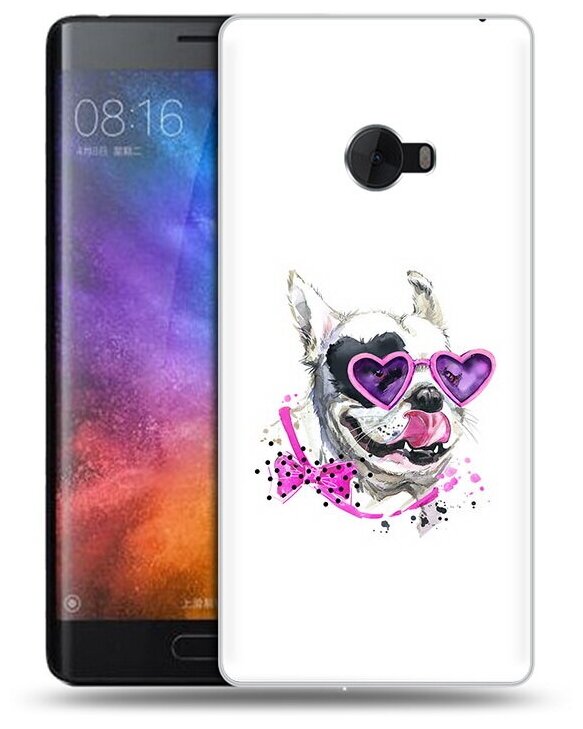 Чехол задняя-панель-накладка-бампер MyPads акварельный пёс для Xiaomi Mi Note 2 противоударный - фотография № 1