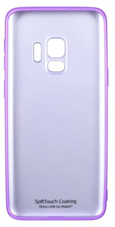 Чехол (клип-кейс) DEPPA Case Silk, для Samsung Galaxy S9, серый [89008] - фото №5