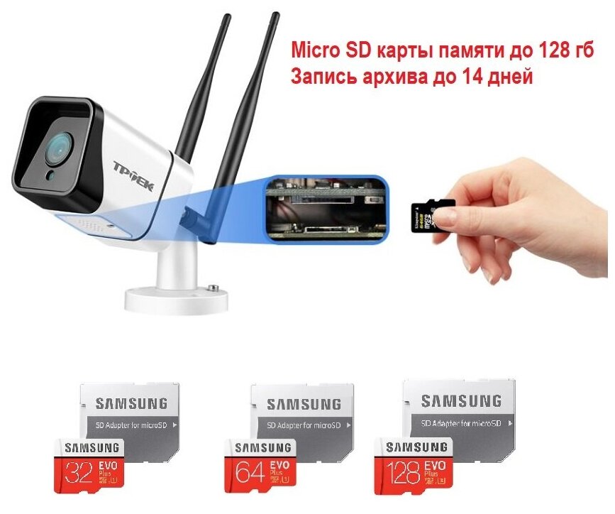 Уличная 4G видеокамера 5 MP с удалённым онлайн доступом и записью архива до 14 дней + умный детектор движения