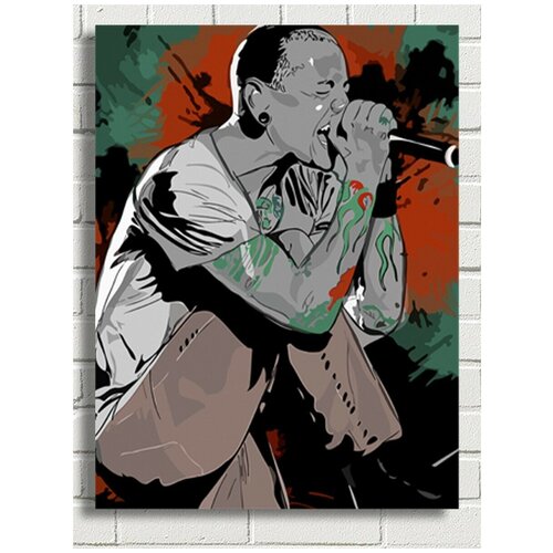 Картина по номерам Музыка Linkin Park Линкин Парк Честер Беннингтон - 6384 В 30x40 картина по номерам на холсте музыка linkin park линкин парк честер беннингтон 6386 г 30x40