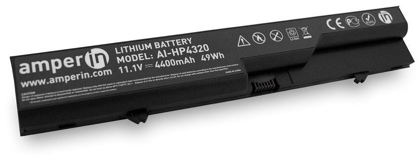 Аккумуляторная батарея Amperin для ноутбука HP ProBook 4320S 11.1V 4400mAh (49Wh) AI-HP4320