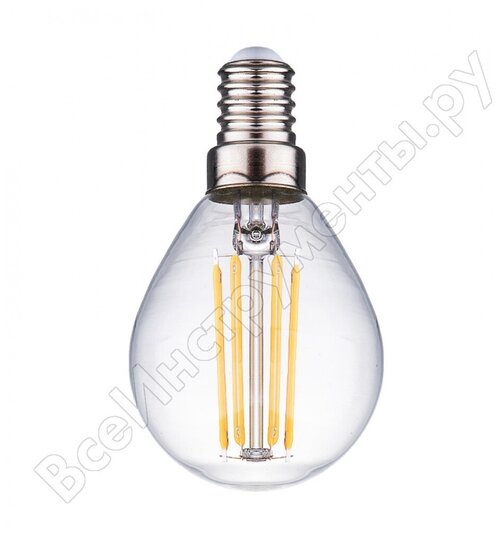 Лампа светодиодная нитевидная прозрачная шар G45 7 Вт 4000 К Е14 Фарлайт