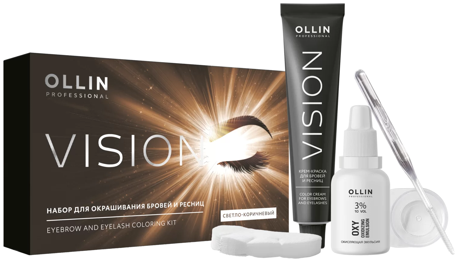 OLLIN Professional Набор для окрашивания бровей и ресниц Vision