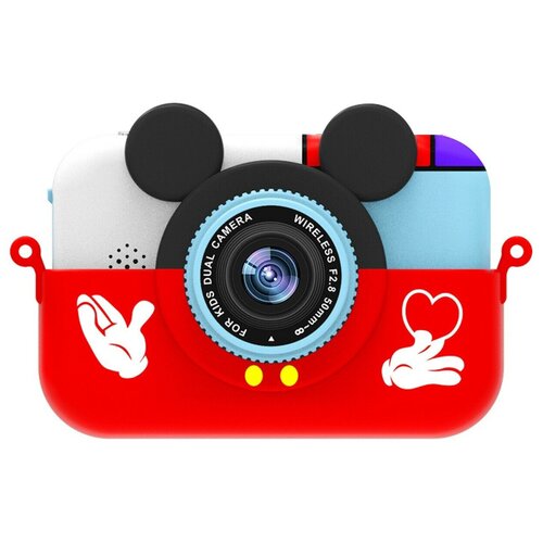 Детский цифровой фотоаппарат Микки Маус, 28 Мпикс с ударопрочным чехлом