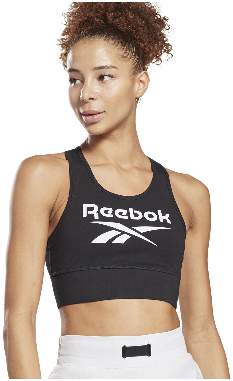 Топ спортивный Reebok Ri Bl Cotton Bralette, размер S, черный