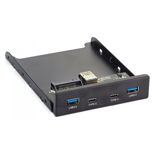 Exegate EX280448RUS Планка USB на переднюю панель Exegate U3H-619 3 5 2*USB3.0+2*TypeC черная п