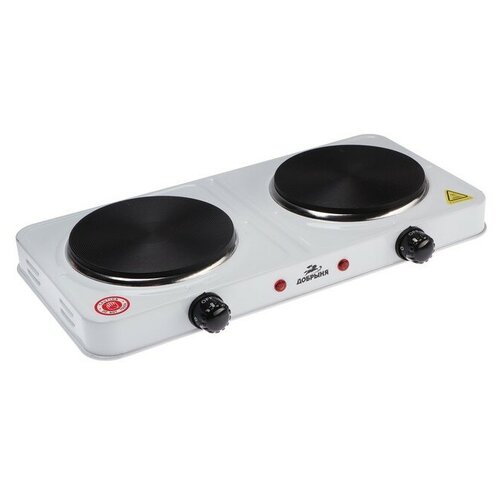 Плитка электрическая Добрыня DO-2208W 2000 Вт 2 конфорки белая 460000₽