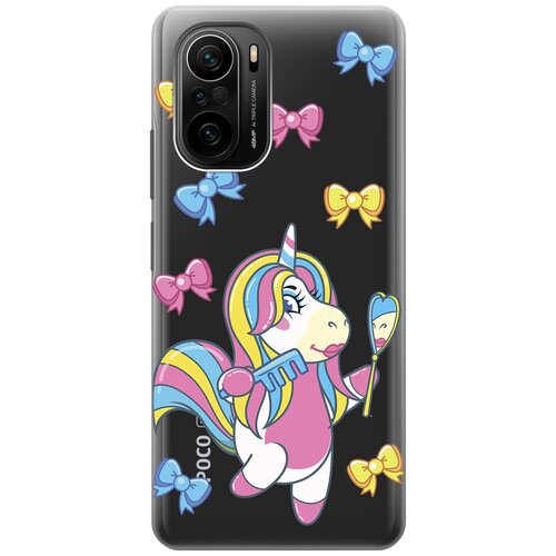 Силиконовый чехол с принтом Lady Unicorn для Xiaomi Poco F3 / Сяоми Поко Ф3 силиконовый чехол с принтом musical unicorn для xiaomi poco f3 сяоми поко ф3