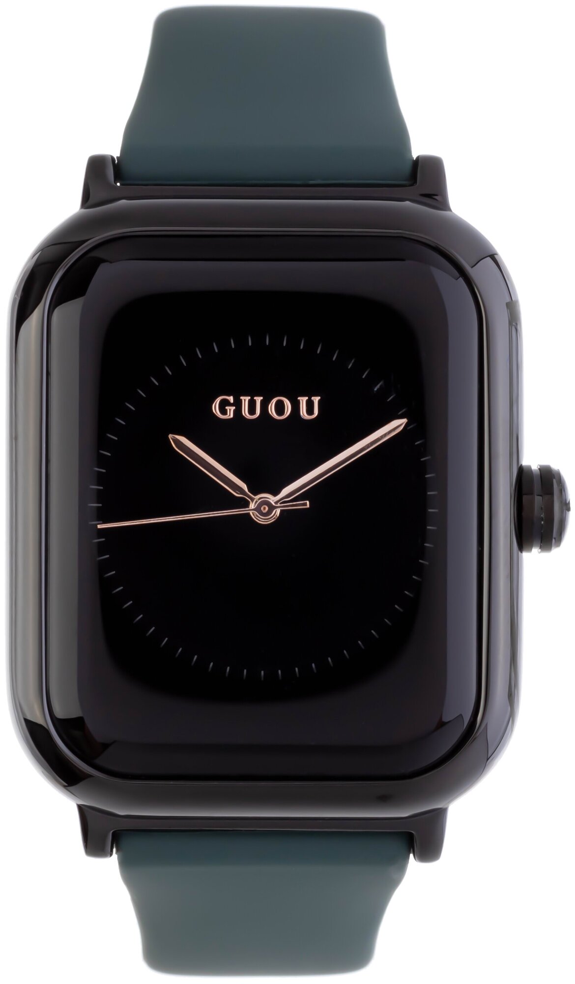 Часы женские наручные кварцевые GUOU классические квадратные черные зеленые оригинал
