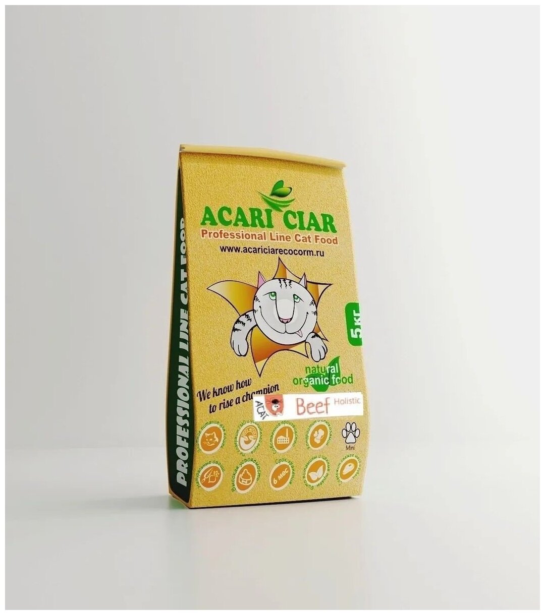 Сухой корм для кошек Acari Ciar A Cat Beef 5 кг (мини гранула ) Акари Киар