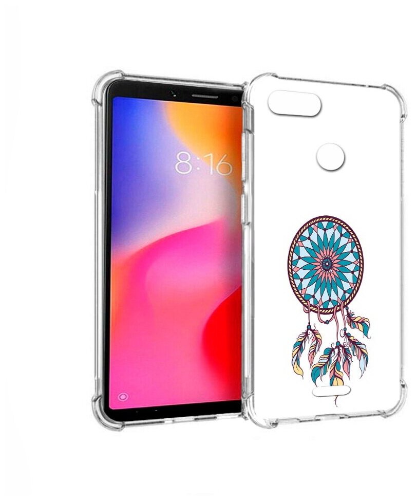 Чехол задняя-панель-накладка-бампер MyPads ловец снов синий для Xiaomi Redmi 6 противоударный