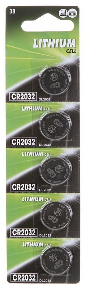 Батарейка литиевая дисковая GP Lithium CR2032 2 шт. блистер GP Batteries International CN (GP Batteries International Limited) - фото №17